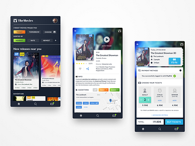 Cinema aggregator app app cinema design movie movie app ticket ui