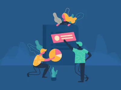 Shared Books account book data design girl illustration illustration information man share