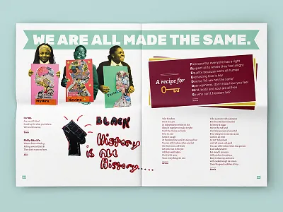 Zine Spread art education education magazine protest social justice spread writing zine