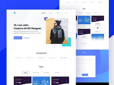 Designer Portfolio clean layout minimal portfolio portfolio design portfolio site ritzmo swiss ui web