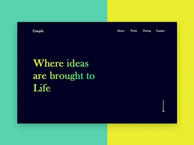 Coople - Landing page brand identity landing page minimal minimalism typography ui design ux design website website design