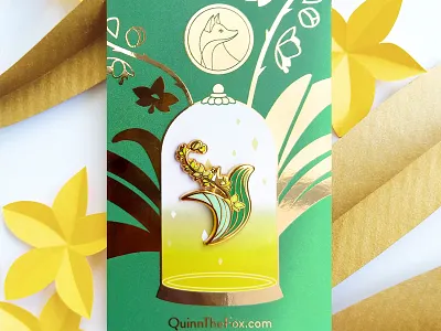 Inclining Star Orchid pin autumn badge brooch enamel pins fall flowers gold houseplants illustration nature orchid pins plants