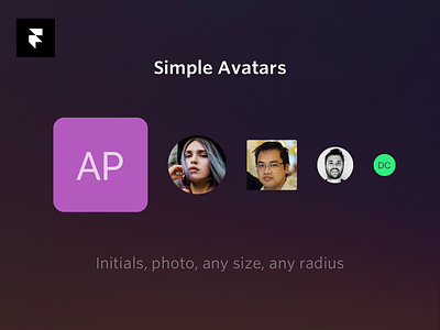 Framer X Avatar Component avatar component framer framer x react