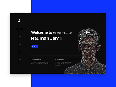 Personal Website - Landing Page brand identity landing page minimalism typography ui design ux design webpage design website website design