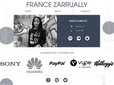 FZ Music Contactpg contact page music ui ui ux uiuxdesign ux webdesign