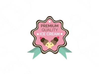 Badge - Daily UI challenge 084 adobe illustrator adobexd badge badgedesign challenge chocolate dailyui design ice age world ice cream illustration ui ux