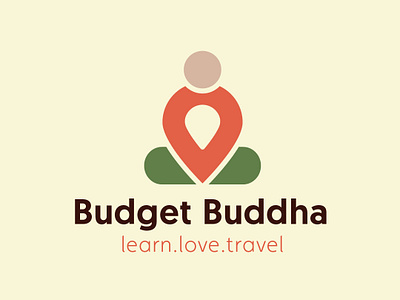 Budget Buddha Travel Specialists Logo brand branding design logo logo design travel typography vector art