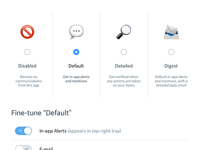 DailyUI - 007 - Settings alerts dailyui email messaging radio button settings sms subscribe switch ui