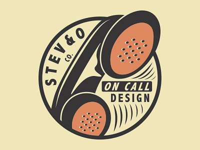 On Call badge illustration on call phone stevo