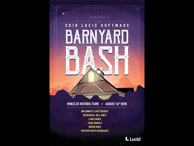 Company Party Poster barn corporate identity design party poster