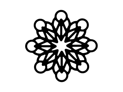 Star abstract decorative design geometric shapes star symmetry vector