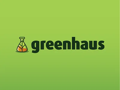 Greenhaus Logo branding branding guide design icon lab logo plant typography