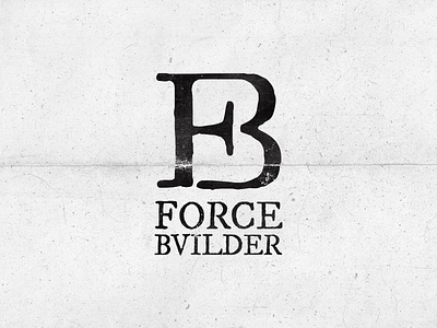 Force Builder Logo blood plunder branding identity logo monogram