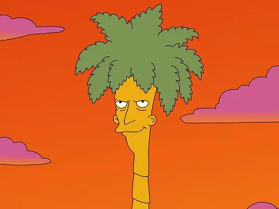 Sideshow Bob Palm Tree art design illustration simpsons tree
