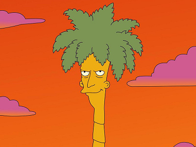 Sideshow Bob Palm Tree art design illustration simpsons tree