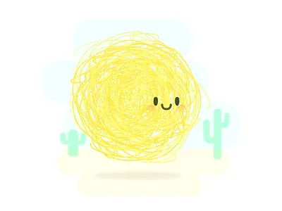 Empty Section Tumbleweed Illustration emptystate illustration kawaii product design tumbleweed
