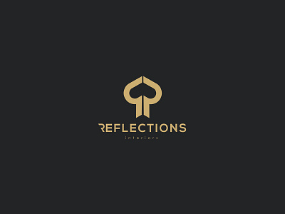 Reflections branding interior design logo mirror