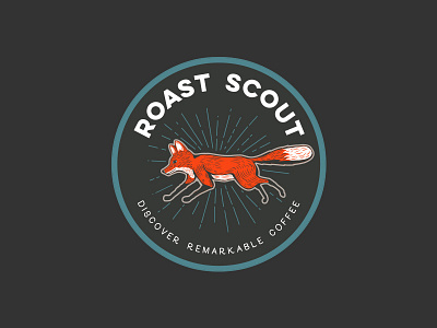 Roast Scout - badge badge branding fox logo