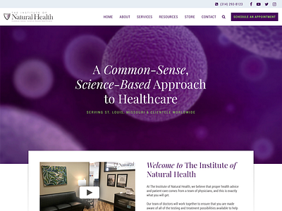 The Institute of Natural Health website health medical medicine web design website website design wordpress