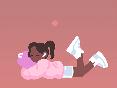Relax animation gif girl relax
