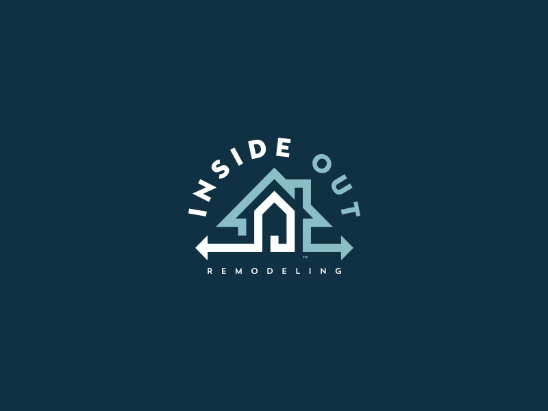 Inside Out arrow brand branding golden ratio house icon identity lines logo logos mark vector