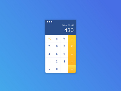 Calculator Widget calculator clean design playful ui widget