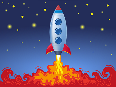 Rocket illustration illustrator vector