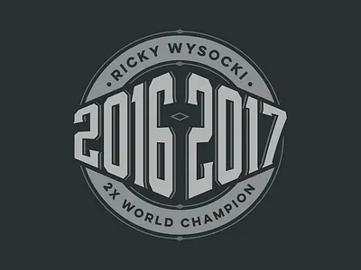 Wysocki Stamp badge champion disc golf seal stamp