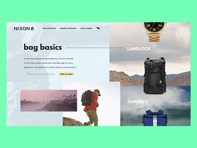 Nixon site adobe photoshop adobe xd design e commerce interface nixon ui web