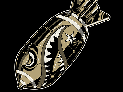 Vector practice branding limited colour mungo sticker vector illustration ww2 bomb