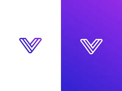 v logo icon Dribbble
