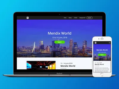 Event template app mendix template ui ux