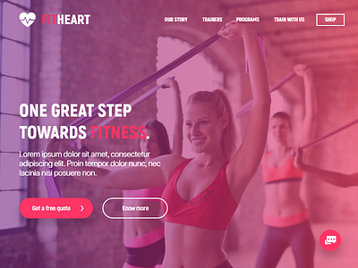 Fitness Hero Page design designs logo ui uidesign uiux user interface ux ux design web