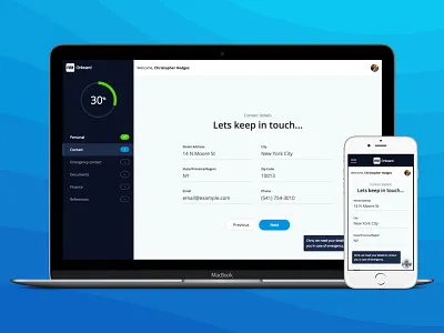 HR Onboard Template mendix template ui ux