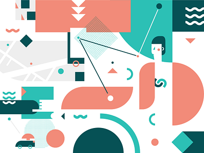 Test, test, test app colors flat illustration illustrator rideshare ui usability testing vector