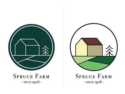 Logo for Spruce Farm branding illustration logo