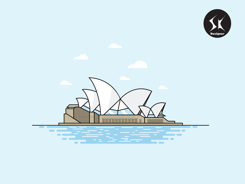 Sydneyoperahouse gif illustration