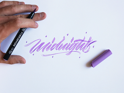 Midnight! brush brush lettering brushtype calligraphy cursive customtype design hand lettering handlettering handmadefont handmadetype handwriting lettering logo logodesign logotype script type typo typography