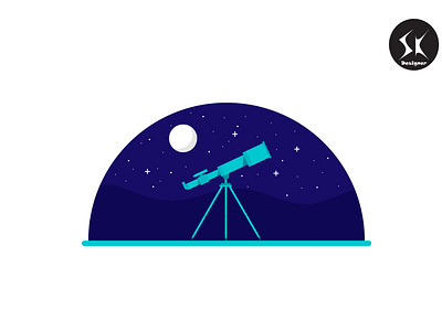 Telescope Illustration design illustration vector