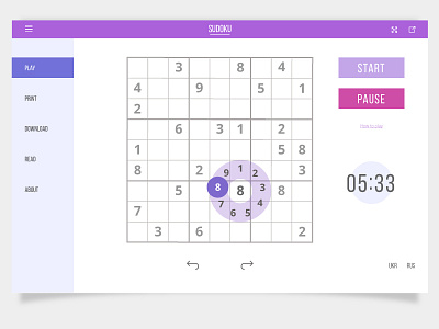 Sudoku App app simple sudoku ui ux