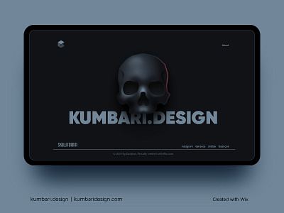 Dribbble layout portfolio simple site web wix