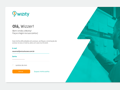 Login Wizity box login login design login page ui wizity