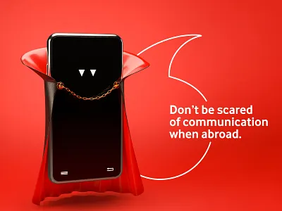 Don’t be scared of communication when abroad. 3d cg creative design illustration ilustration scary