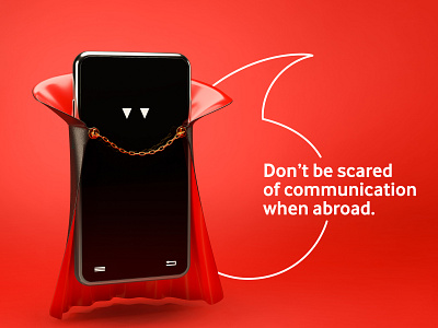 Don’t be scared of communication when abroad. 3d cg creative design illustration ilustration scary