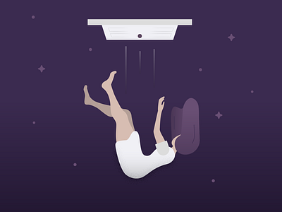 "Hold open the door so I can fall in..." falling illustration music art