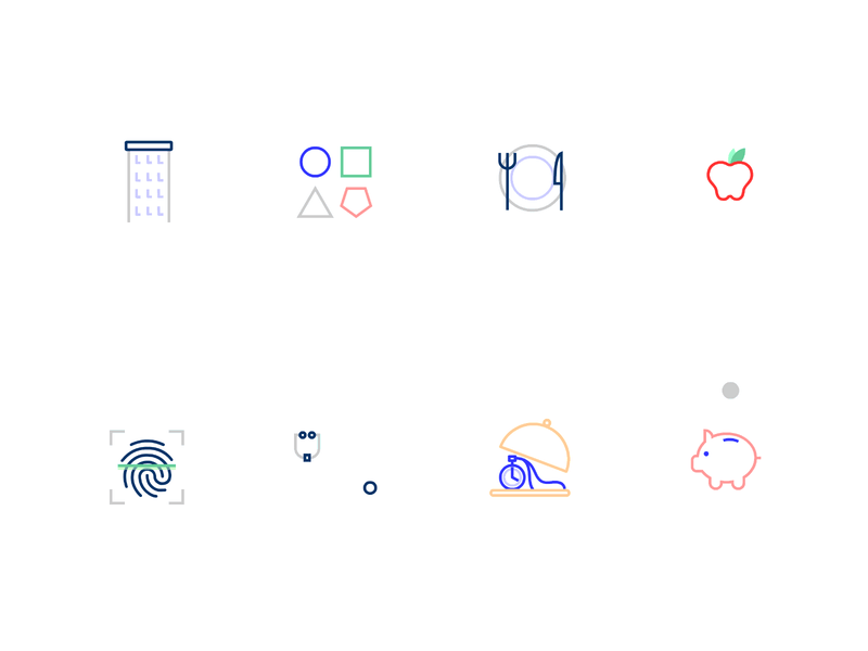 Iconography & Motion adobe animate animation color design gif icon icon set iconography icons illustration line lines loop minimal motion real estate ui