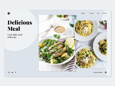 Daily Landing Page Delicious Meal adobexd dailyui design landingpage ui uiux ux web adobe