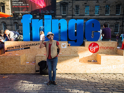 Edinburgh Fringe Street Events artworking design edinburgh environmental design festival graphic design modular seating signage vinyl