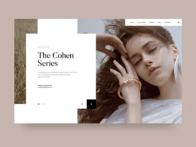 Collection clean collection design fashion interface minimal slider ui web website