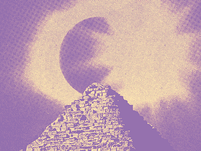Pyramid art eclipse egypt halftone pyramid